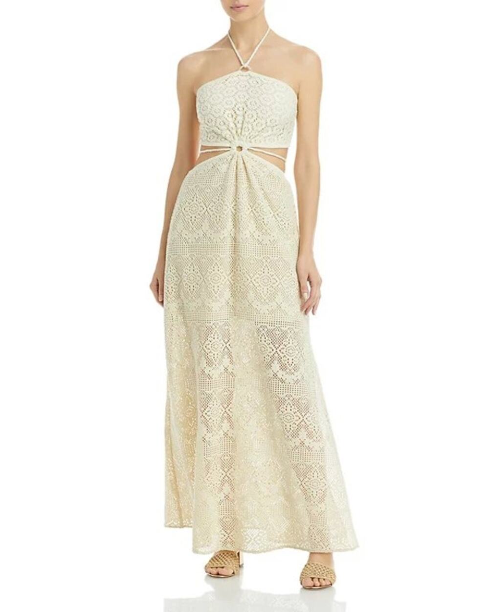 NWT MSRP$495 Jonathan Simkhai GEORGIANA CROCHET COVERUP DRESS sz M